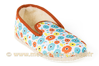 Charentaises confort-crêpe design campagne fleurie